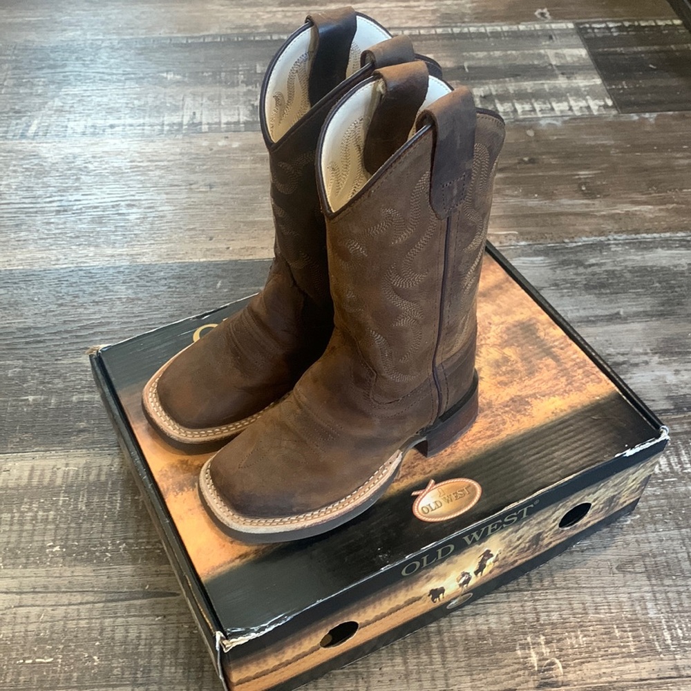 Old West Cowboy Boots, Size 8.5